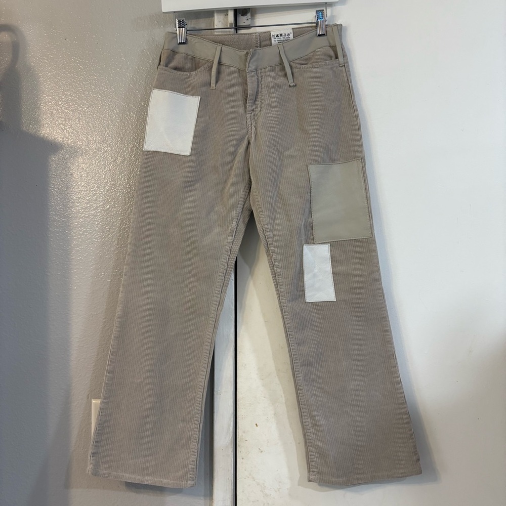 Levi’s Corduroy Pants Leather Patchwork Made In Italy Big E White Tag 28X32